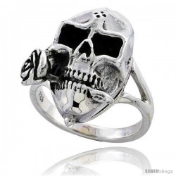 Sterling Silver Skull Poison Ring