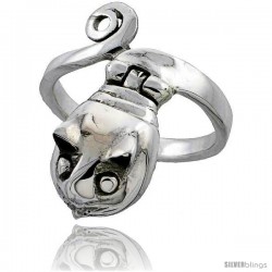 Sterling Silver Snake Poison Ring