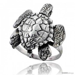 Sterling Silver Movable Turtle Ring