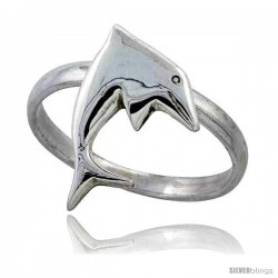 Sterling Silver Movable Shark Ring