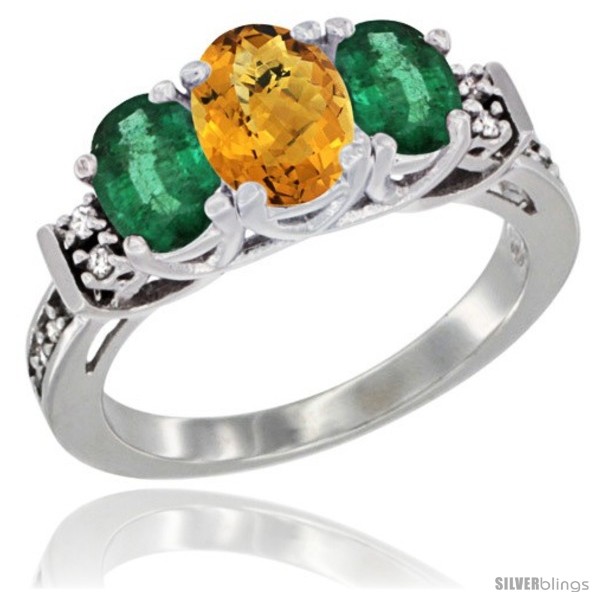 https://www.silverblings.com/45704-thickbox_default/14k-white-gold-natural-whisky-quartz-emerald-ring-3-stone-oval-diamond-accent.jpg