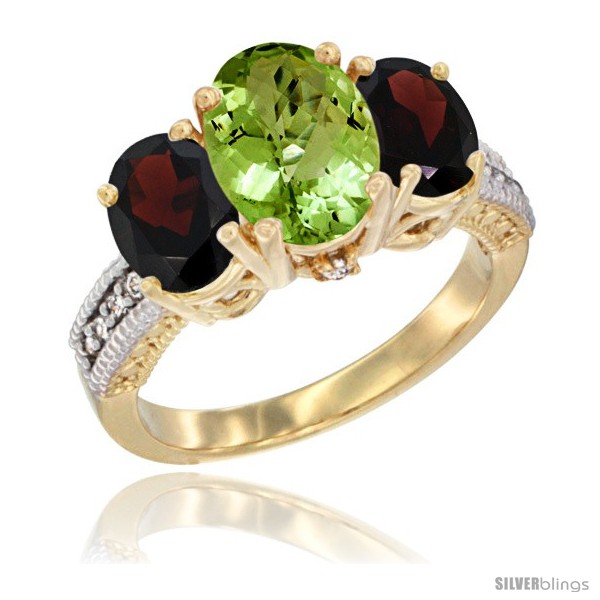 https://www.silverblings.com/46523-thickbox_default/14k-yellow-gold-ladies-3-stone-oval-natural-peridot-ring-garnet-sides-diamond-accent.jpg