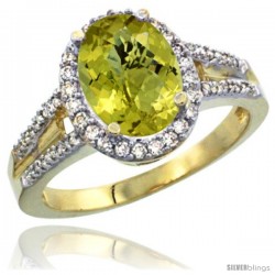 10k Yellow Gold Ladies Natural Lemon Quartz Ring oval 10x8 Stone