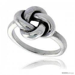 Sterling Silver Love Knot Ring 1/2 in wide -Style Tr802