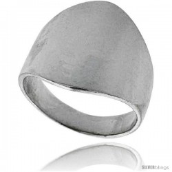 Sterling Silver Flat 8 mm Wedding Band Ring Hammered Finish