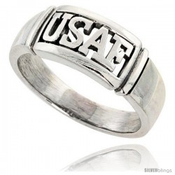 Sterling Silver United States Air Force USAF Ring 3/8 in wide