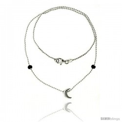 Sterling Silver Necklace / Bracelet with a Moon Slide