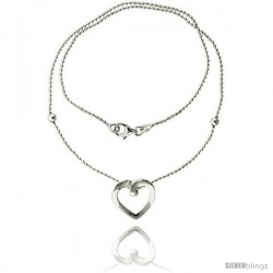 Sterling Silver Necklace / Bracelet with a Heart Slide -Style Yn25