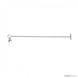 Sterling Silver Necklace / Bracelet with Toggle Clasp Hanging Beads