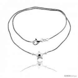 Sterling Silver Necklace / Bracelet with Star Slide