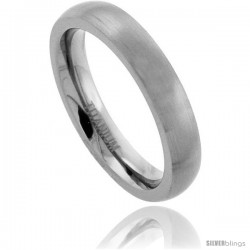 Titanium 6mm Domed Wedding Band / Thumb Ring Matte Finish Comfort-fit