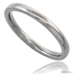 Titanium 2mm Domed Wedding Band Thumb Toe Ring Polished finish Comfort-fit