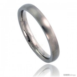 Titanium 3mm Domed Wedding Band / Thumb Ring Matte finish Comfort-fit