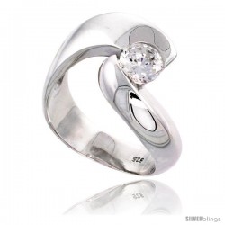 Sterling Silver High Quality Brilliant Cut CZ Ladies Ring