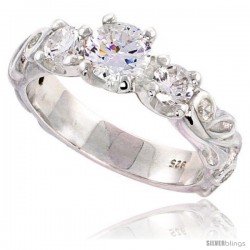 Sterling Silver High Quality Brilliant Cut CZ Ladies Ring -Style Rcz549