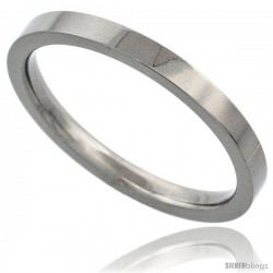 Titanium 2mm Flat Wedding Band Thumb / Toe Ring Matte finish Comfort-fit