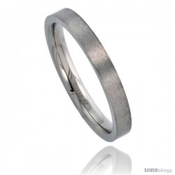 Titanium 3mm Flat Wedding Band / Thumb Ring Matte finish Comfort-fit