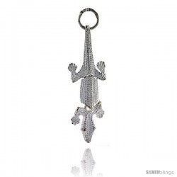 Sterling Silver Large Movable Crocodile Pendant