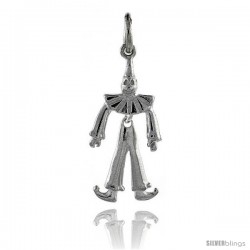 Sterling Silver High Polished Movable Clown Pendant -Style P3131