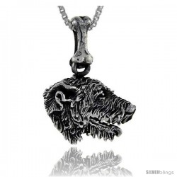 Sterling Silver Irish Wolfhound Dog Pendant -Style Pa1001