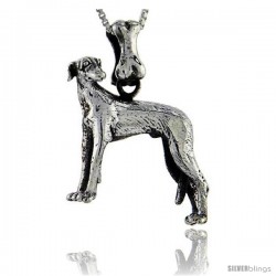 Sterling Silver Italian Greyhound Dog Pendant