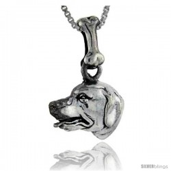 Sterling Silver Labrador Retriever Dog Pendant -Style Pa1007