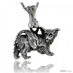 Sterling Silver Papillion Dog Pendant