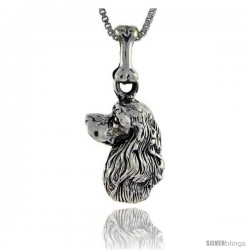 Sterling Silver American Cocker Dog Pendant -Style Pa1029