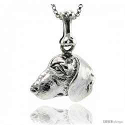 Sterling Silver Beagle Dog Pendant -Style Pa1041