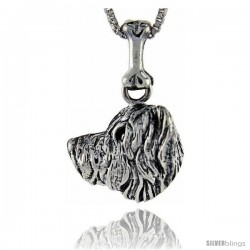 Sterling Silver Dandie Dinmont Terrier Dog Pendant