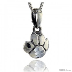 Sterling Silver Lion's Footprint Pendant, 3/4 in tall