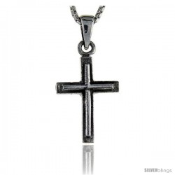 Sterling Silver Cross Pendant, 1 in tall