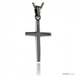 Sterling Silver Cross Pendant, 1 1/4 in tall -Style Pa1270