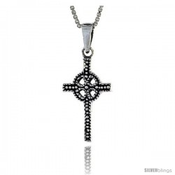 Sterling Silver Celtic Cross Pendant, 3/4 in