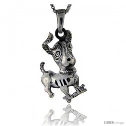 Sterling Silver Dog Pendant, 1 3/8 in tall -Style Pa136