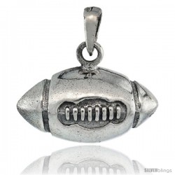 Sterling Silver Football Pendant, 7/8 in wide
