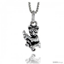 Sterling Silver Tarsier Pendant, 1/2 in tall -Style Pa1459