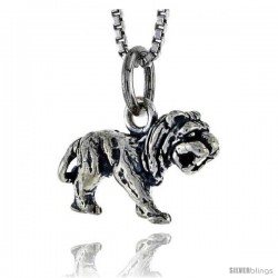 Sterling Silver Lion Pendant, 5/8 in wide