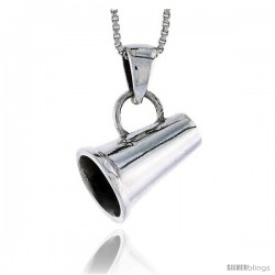 Sterling Silver Megaphone Pendant, 3/4 in tall