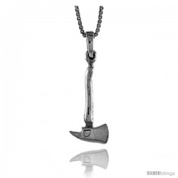 Sterling Silver Axe Pendant, 3/4 in