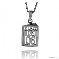 Sterling Silver Class of 2006 Pendant, 5/8 in