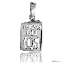 Sterling Silver Class of 2005 Pendant, 5/8 in