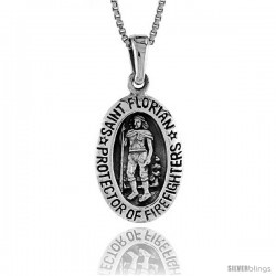 Sterling Silver Saint Florian Pendant, 3/4 in -Style Pa1351