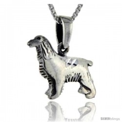 Sterling Silver Dog Pendant, 3/4 in tall -Style Pa132