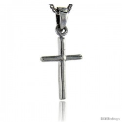 Sterling Silver Cross Pendant, 1 in tall -Style Pa1268