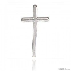 Sterling Silver Cross Slide Pendant, 1 in tall