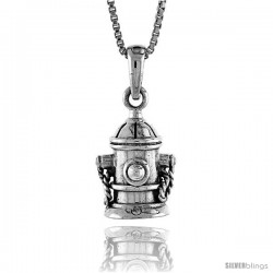 Sterling Silver Fire Hydrant Pendant, 1/2 in -Style Pa1359