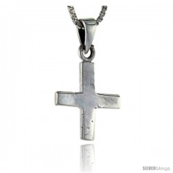 Sterling Silver Cross Pendant, 1 in tall -Style Pa1279