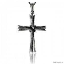 Sterling Silver Cross Pendant, 1 3/4 in tall