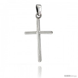 Sterling Silver Cross Pendant, 1 1/4 in tall